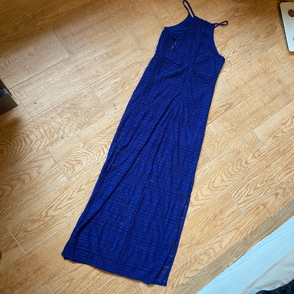 Royal Blue Razor Back Maxi Dress - Picture 2 of 8